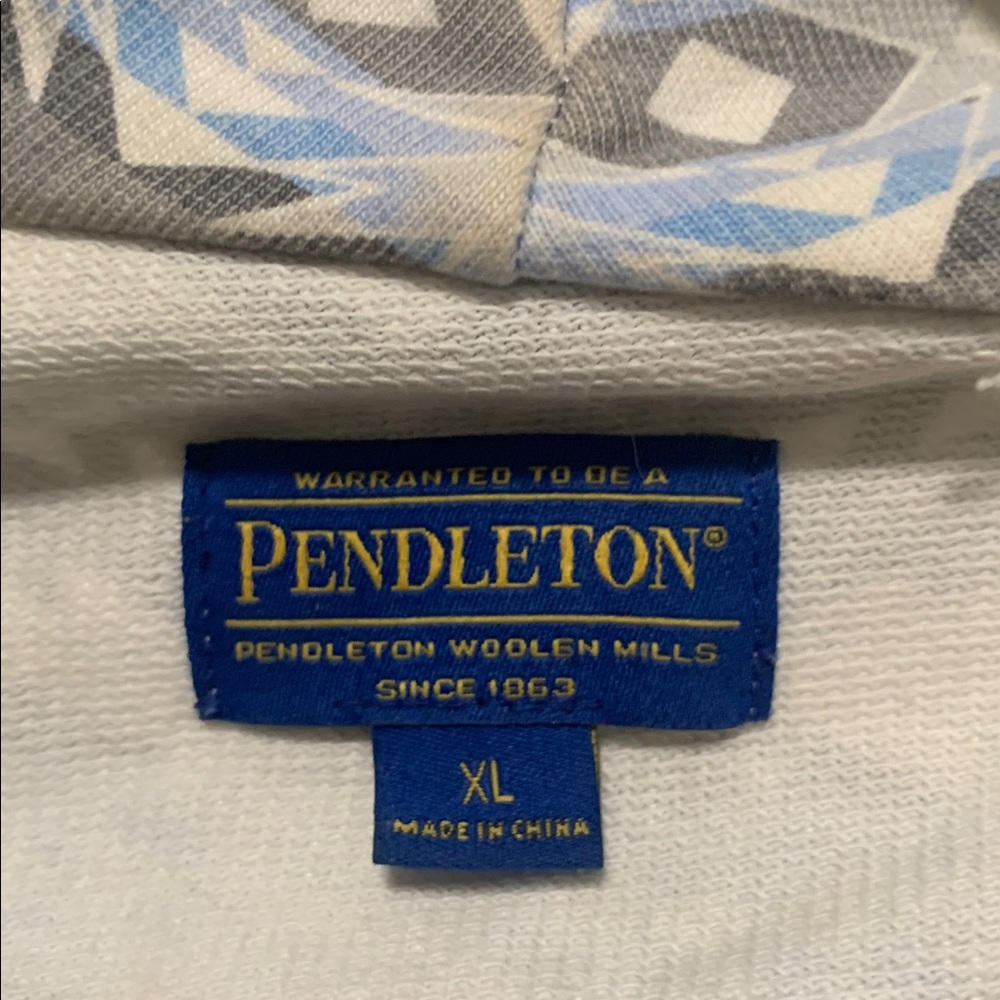 Pendleton Gray Blue Boho Southwestern Print Robe Size XL - Picture 2 of 7